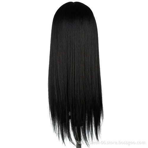 Long straight hair Middle Part HD Transparent Lace High Temperature Synthetic Lace Front Wig Heat Resistance synthetic hair wigs